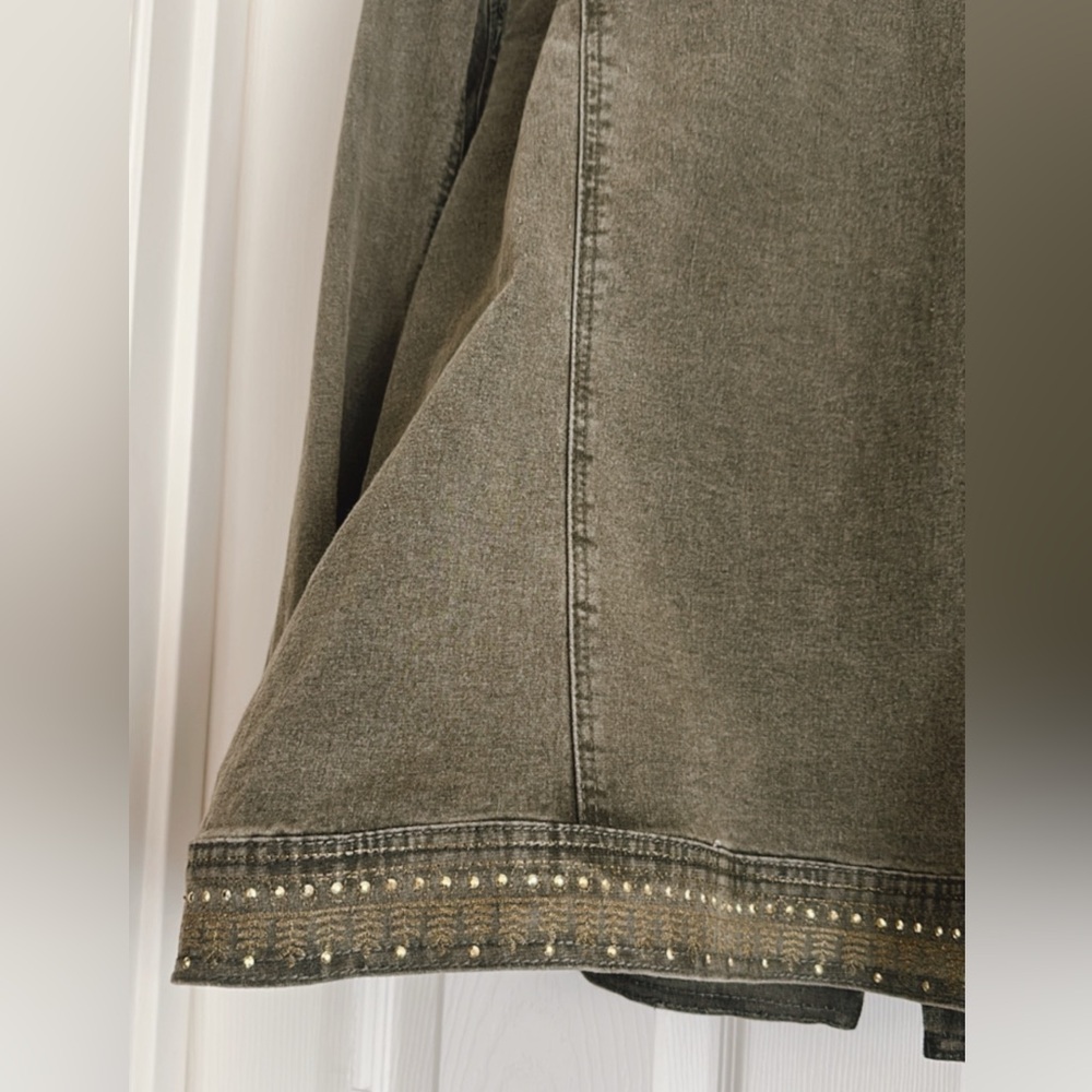 Studded Gray Denim Jacket - Picture 11 of 14